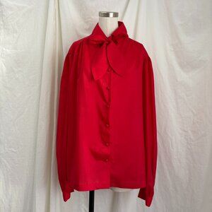 Vintage 1970s Red Button Down Shirt XL
